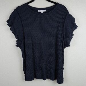 DR2 Nordstrom Womens XL Dark Ink Textured Knit Top NWT Size‎ XL